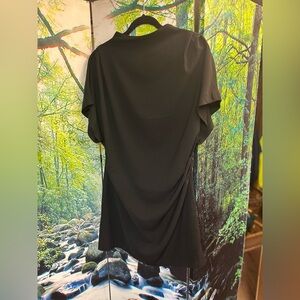 H&M Minidress NWOT Sz L ruched sides black